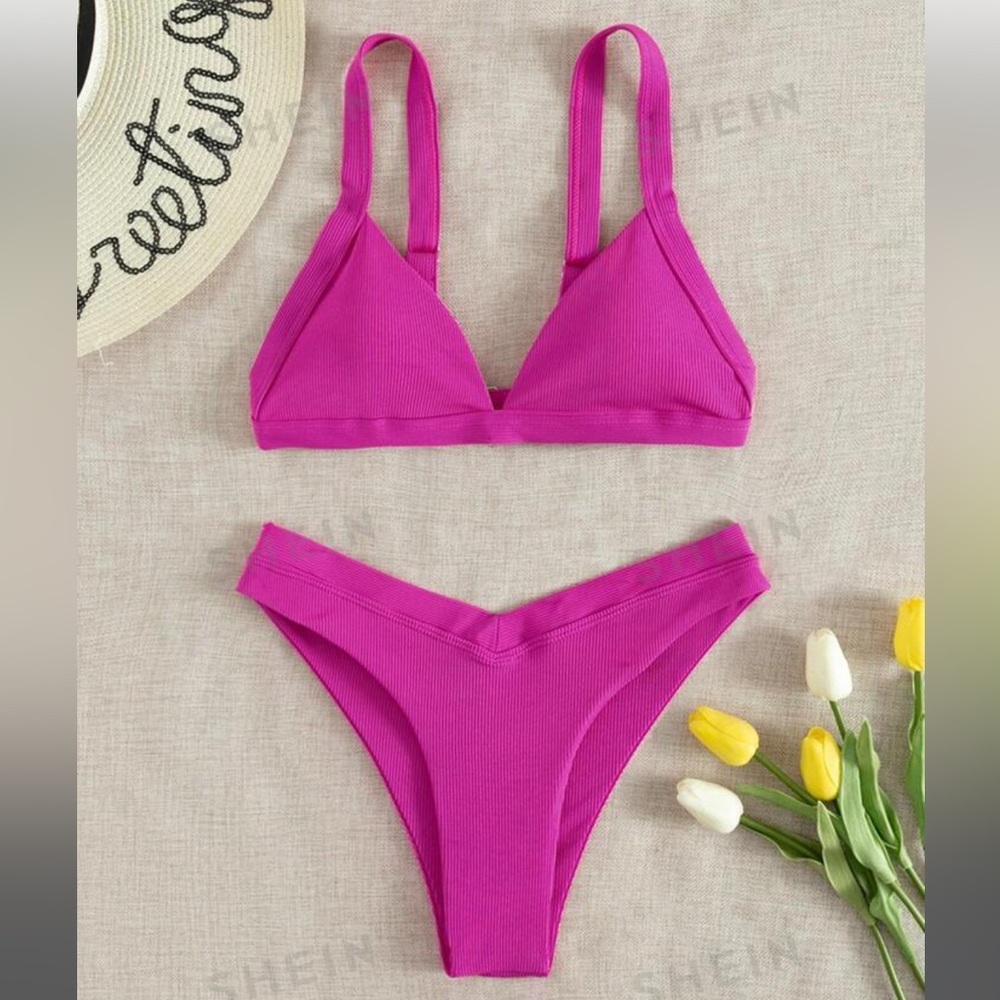 Hot pink bikini